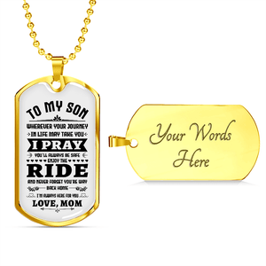 To My Son | You'll Be Safe ♥ | Jewelry | A1014T, A1014TG, G007T, G007TG, lx-G007, PROD-1946385, PT-133, TNM-1, USER-43062 | TageUnlimited