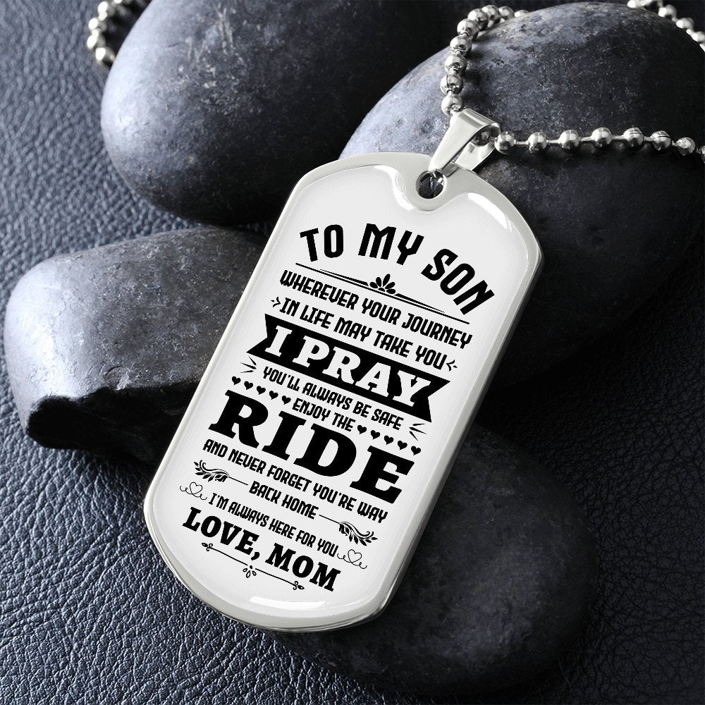 To My Son | You'll Be Safe ♥ | Jewelry | A1014T, A1014TG, G007T, G007TG, lx-G007, PROD-1946385, PT-133, TNM-1, USER-43062 | TageUnlimited