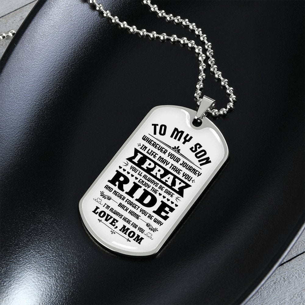 To My Son | You'll Be Safe ♥ | Jewelry | A1014T, A1014TG, G007T, G007TG, lx-G007, PROD-1946385, PT-133, TNM-1, USER-43062 | TageUnlimited