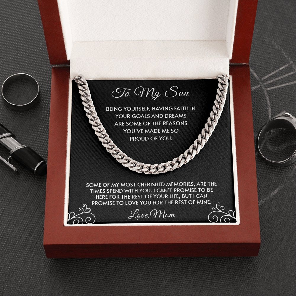 To My Son | You've Made Me So Proud Of You 🖤💎 | Jewelry | C30184T, C30184TG, lx-C30184, PB23-WOOD, PROD-1945322, PT-1772, USER-43062 | TageUnlimited