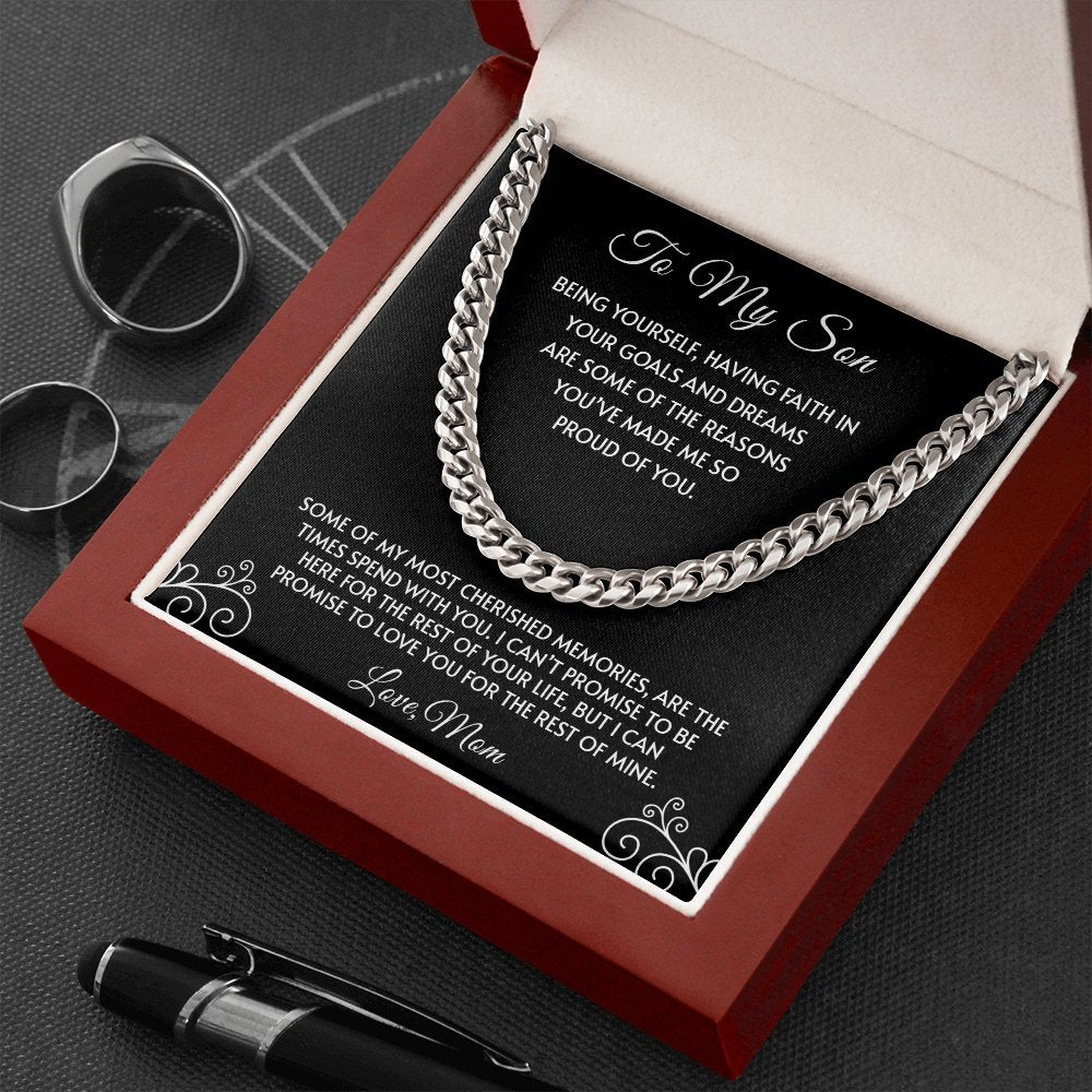 To My Son | You've Made Me So Proud Of You 🖤💎 | Jewelry | C30184T, C30184TG, lx-C30184, PB23-WOOD, PROD-1945322, PT-1772, USER-43062 | TageUnlimited