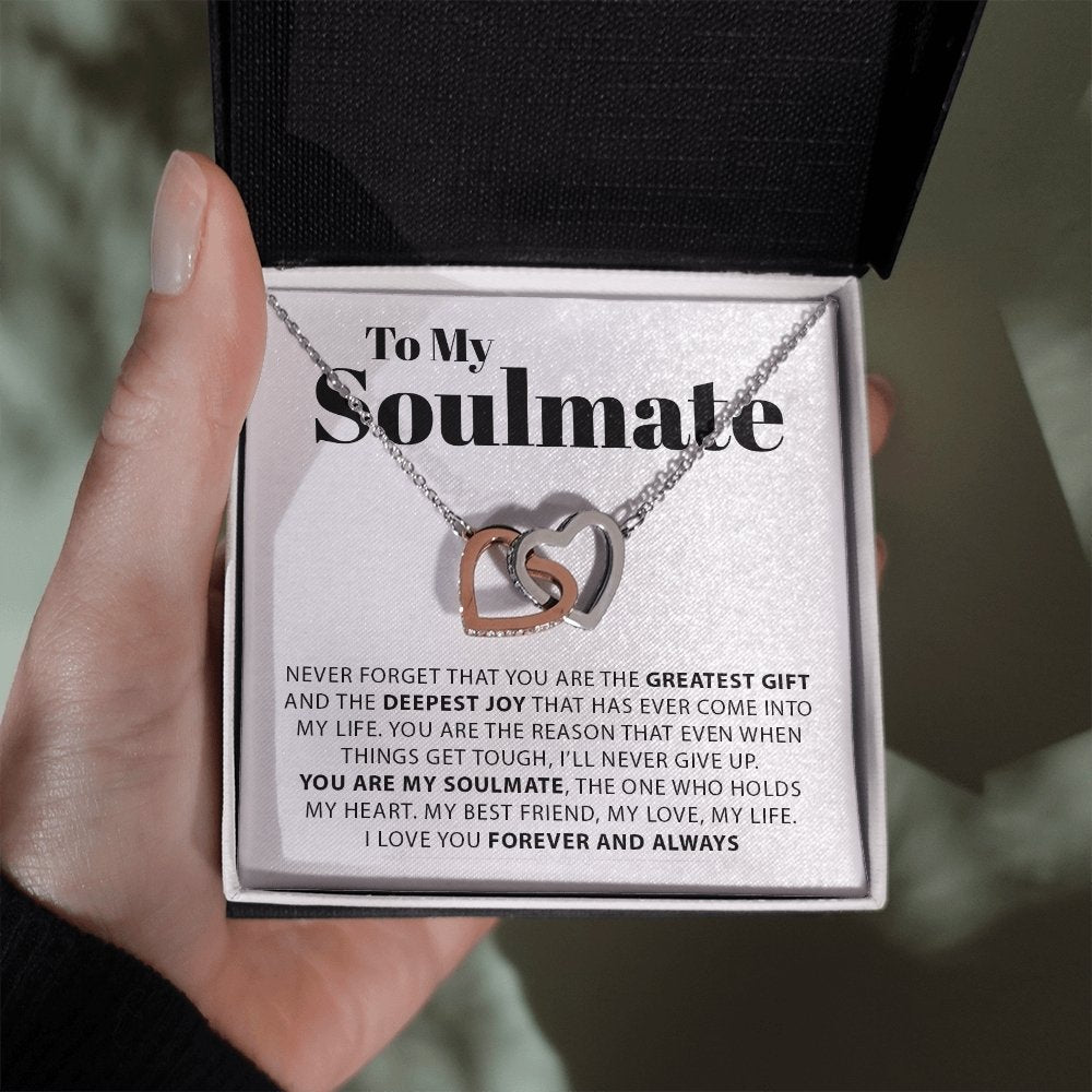 To My Soulmate | Double Hearts Necklace 💓💓 | Jewelry | C30028T, C30028TG, lx-C30028, PB23-WOOD, PROD-1582854, PT-784, TNM-1, USER-43062, WARRANTY-UPSELL | TageUnlimited