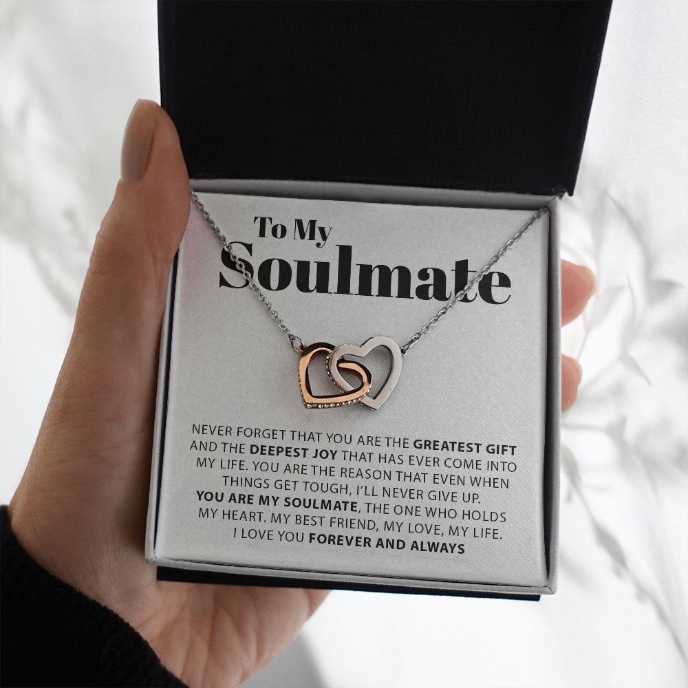 To My Soulmate | Double Hearts Necklace 💓💓 | Jewelry | C30028T, C30028TG, lx-C30028, PB23-WOOD, PROD-1582854, PT-784, TNM-1, USER-43062, WARRANTY-UPSELL | TageUnlimited