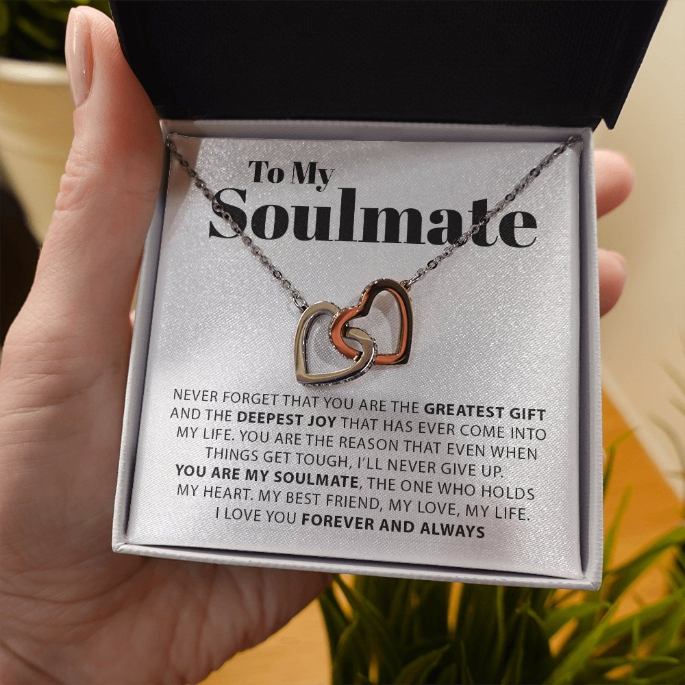 To My Soulmate | Double Hearts Necklace 💓💓 | Jewelry | C30028T, C30028TG, lx-C30028, PB23-WOOD, PROD-1582854, PT-784, TNM-1, USER-43062, WARRANTY-UPSELL | TageUnlimited