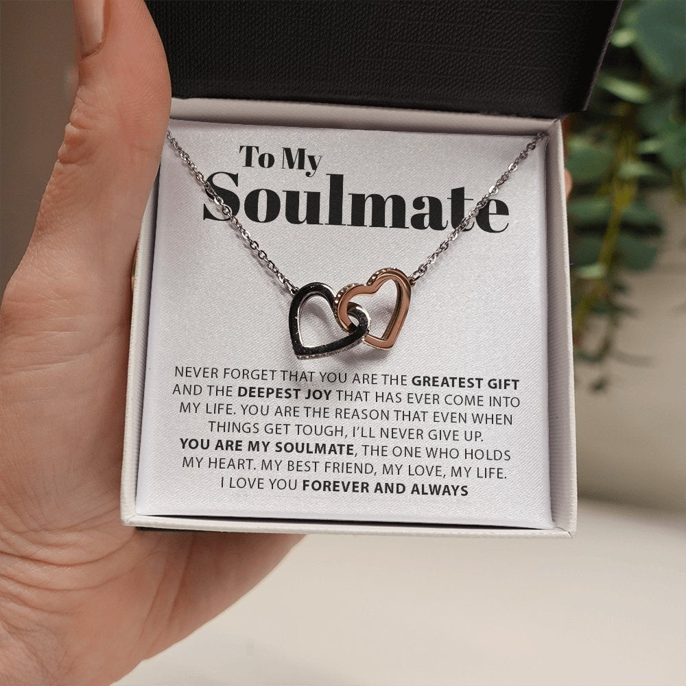To My Soulmate | Double Hearts Necklace 💓💓 | Jewelry | C30028T, C30028TG, lx-C30028, PB23-WOOD, PROD-1582854, PT-784, TNM-1, USER-43062, WARRANTY-UPSELL | TageUnlimited