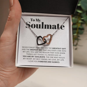 To My Soulmate | Double Hearts Necklace 💓💓 | Jewelry | C30028T, C30028TG, lx-C30028, PB23-WOOD, PROD-1582854, PT-784, TNM-1, USER-43062, WARRANTY-UPSELL | TageUnlimited
