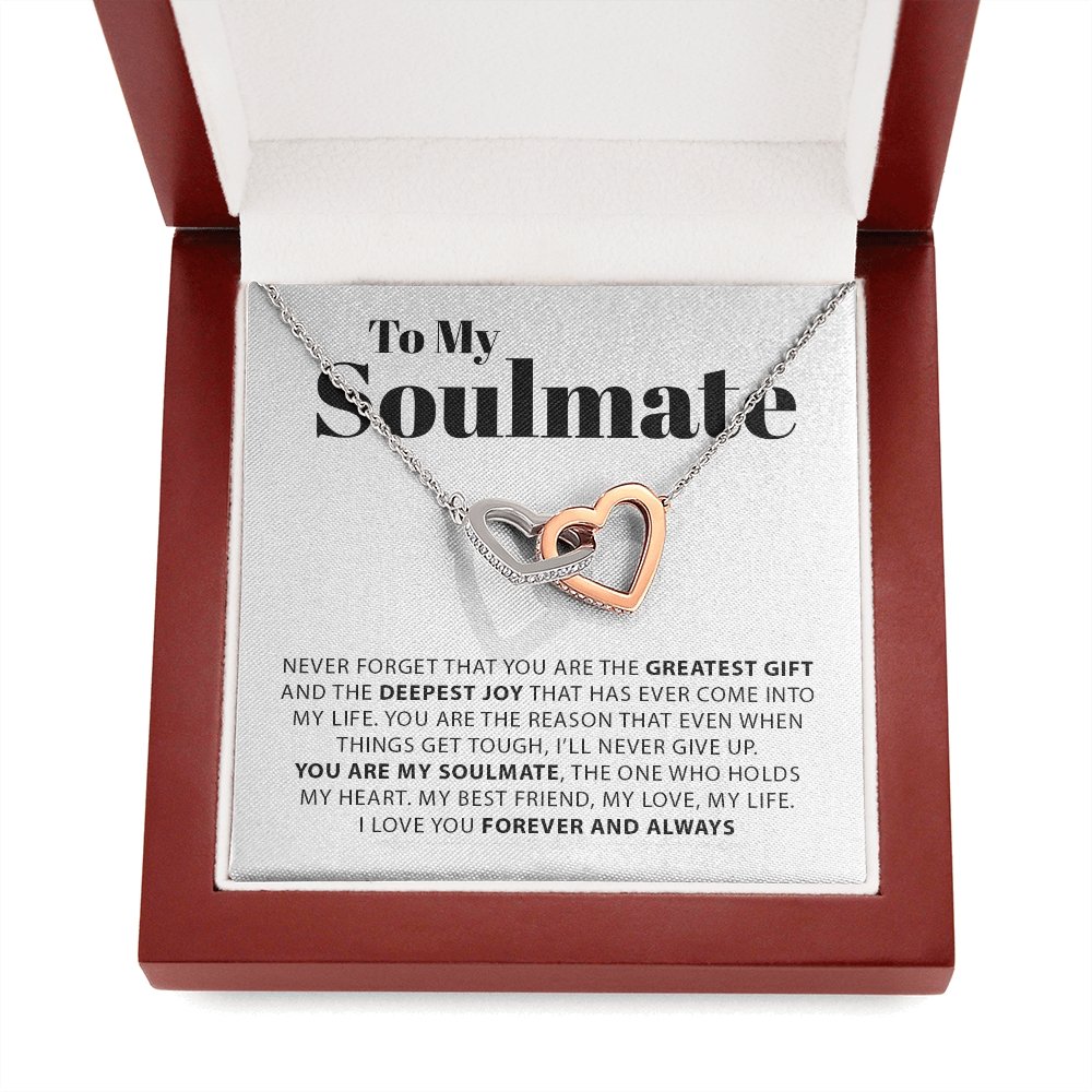To My Soulmate | Double Hearts Necklace 💓💓 | Jewelry | C30028T, C30028TG, lx-C30028, PB23-WOOD, PROD-1582854, PT-784, TNM-1, USER-43062, WARRANTY-UPSELL | TageUnlimited