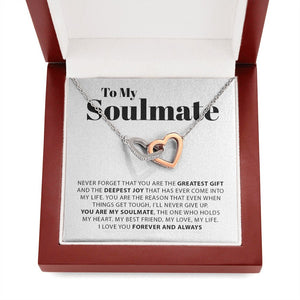 To My Soulmate | Double Hearts Necklace 💓💓 | Jewelry | C30028T, C30028TG, lx-C30028, PB23-WOOD, PROD-1582854, PT-784, TNM-1, USER-43062, WARRANTY-UPSELL | TageUnlimited