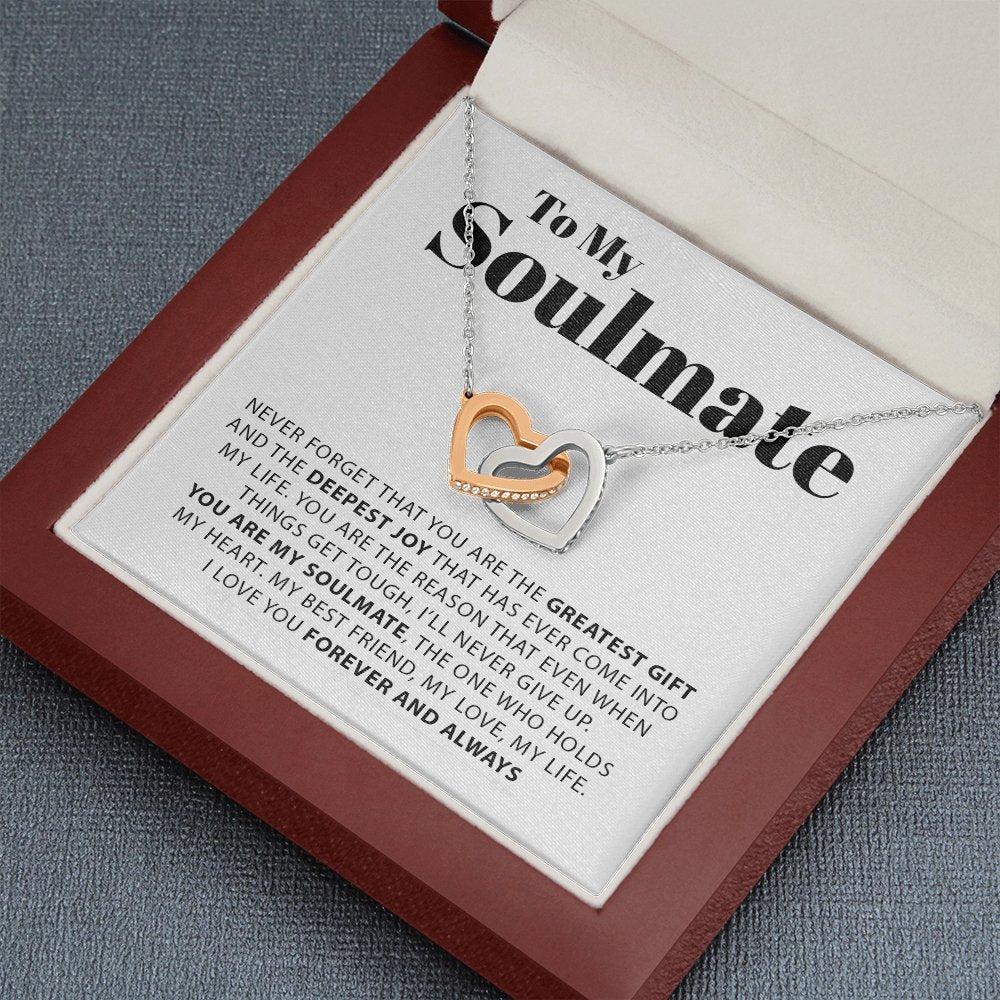 To My Soulmate | Double Hearts Necklace 💓💓 | Jewelry | C30028T, C30028TG, lx-C30028, PB23-WOOD, PROD-1582854, PT-784, TNM-1, USER-43062, WARRANTY-UPSELL | TageUnlimited
