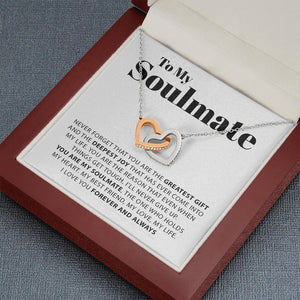 To My Soulmate | Double Hearts Necklace 💓💓 | Jewelry | C30028T, C30028TG, lx-C30028, PB23-WOOD, PROD-1582854, PT-784, TNM-1, USER-43062, WARRANTY-UPSELL | TageUnlimited