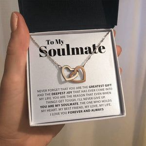 To My Soulmate | Double Hearts Necklace 💓💓 | Jewelry | C30028T, C30028TG, lx-C30028, PB23-WOOD, PROD-1582854, PT-784, TNM-1, USER-43062, WARRANTY-UPSELL | TageUnlimited