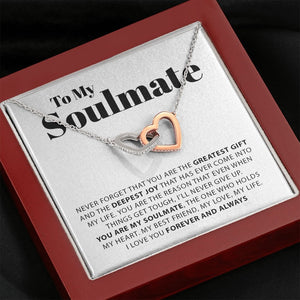 To My Soulmate | Double Hearts Necklace 💓💓 | Jewelry | C30028T, C30028TG, lx-C30028, PB23-WOOD, PROD-1582854, PT-784, TNM-1, USER-43062, WARRANTY-UPSELL | TageUnlimited