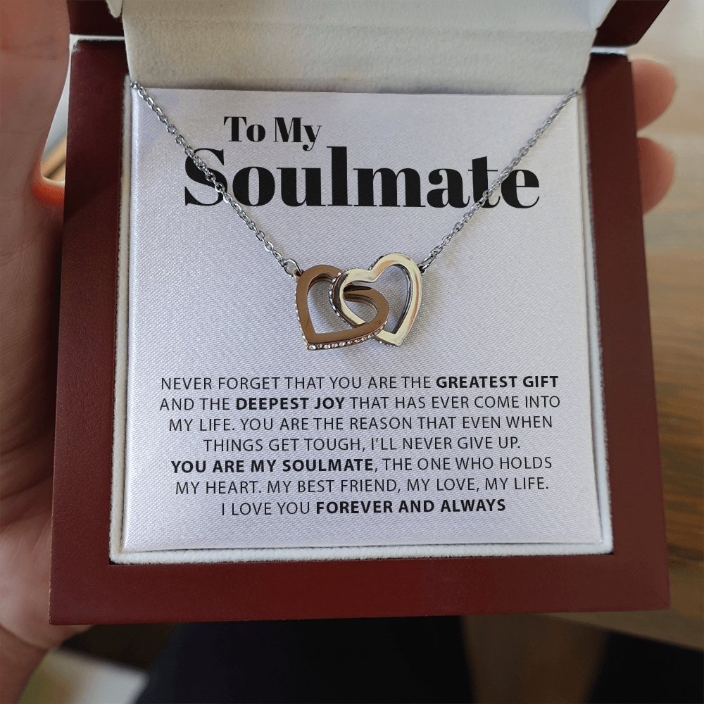 To My Soulmate | Double Hearts Necklace 💓💓 | Jewelry | C30028T, C30028TG, lx-C30028, PB23-WOOD, PROD-1582854, PT-784, TNM-1, USER-43062, WARRANTY-UPSELL | TageUnlimited