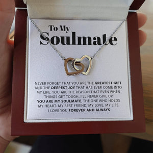 To My Soulmate | Double Hearts Necklace 💓💓 | Jewelry | C30028T, C30028TG, lx-C30028, PB23-WOOD, PROD-1582854, PT-784, TNM-1, USER-43062, WARRANTY-UPSELL | TageUnlimited