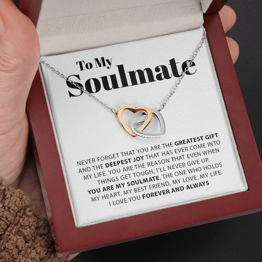 To My Soulmate | Double Hearts Necklace 💓💓 | Jewelry | C30028T, C30028TG, lx-C30028, PB23-WOOD, PROD-1582854, PT-784, TNM-1, USER-43062, WARRANTY-UPSELL | TageUnlimited