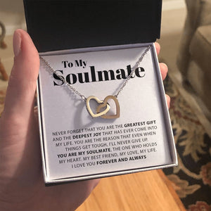 To My Soulmate | Double Hearts Necklace 💓💓 | Jewelry | C30028T, C30028TG, lx-C30028, PB23-WOOD, PROD-1582854, PT-784, TNM-1, USER-43062, WARRANTY-UPSELL | TageUnlimited