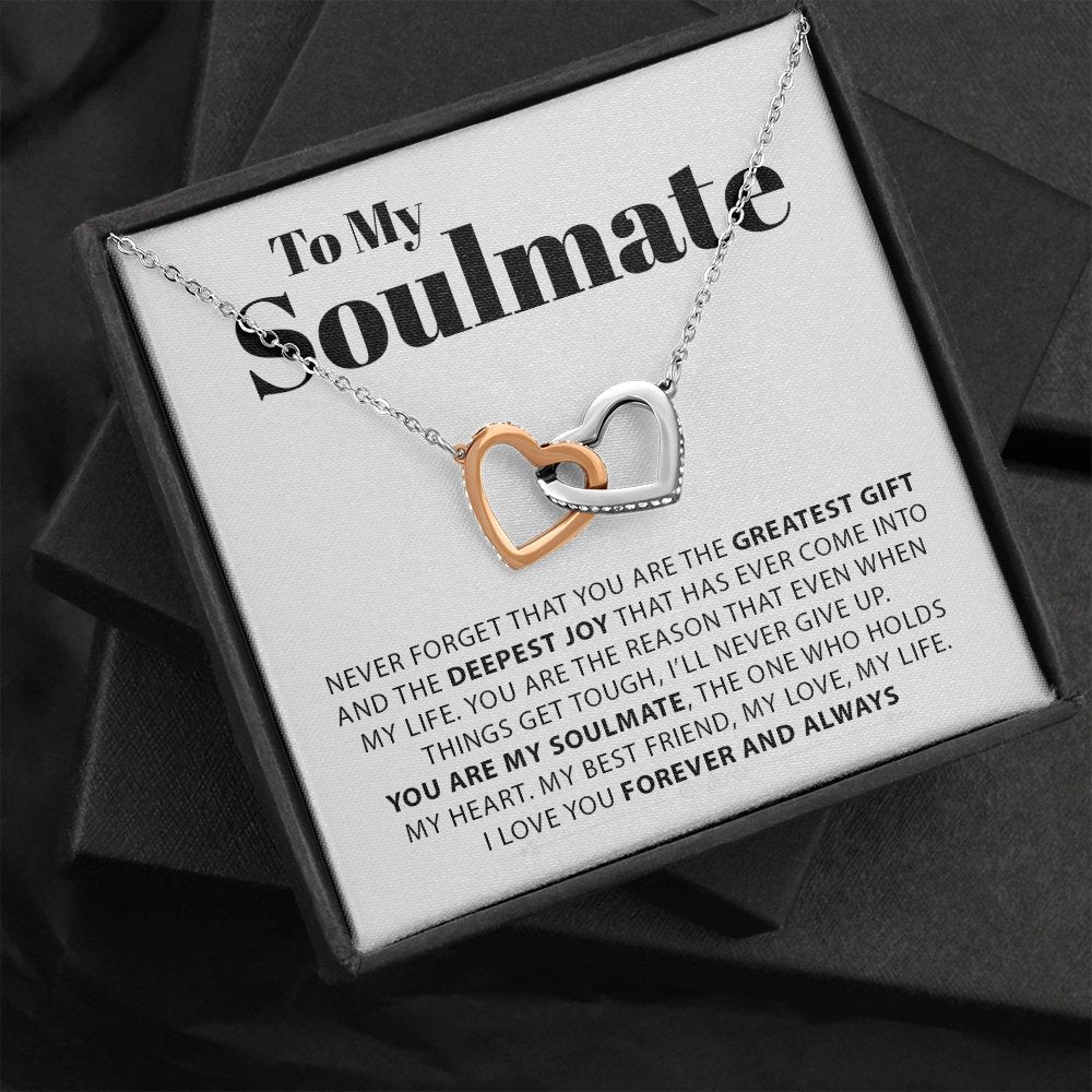 To My Soulmate | Double Hearts Necklace 💓💓 | Jewelry | C30028T, C30028TG, lx-C30028, PB23-WOOD, PROD-1582854, PT-784, TNM-1, USER-43062, WARRANTY-UPSELL | TageUnlimited