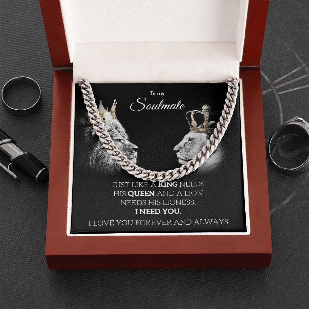 To My Soulmate | Just Like A King 👑 | Jewelry | C30184T, C30184TG, lx-C30184, PB23-WOOD, PROD-1977770, PT-1772, USER-43062 | TageUnlimited