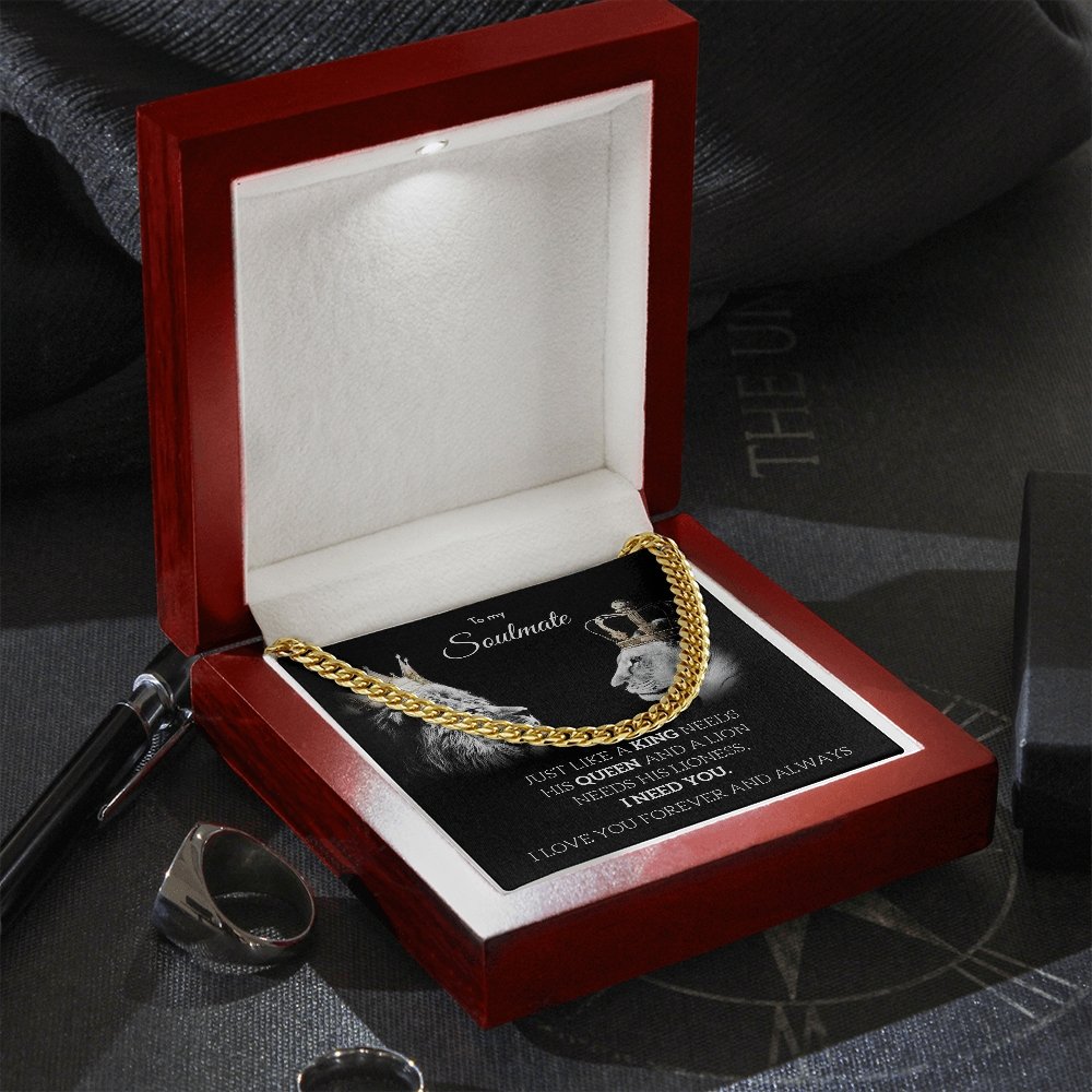To My Soulmate | Just Like A King 👑 | Jewelry | C30184T, C30184TG, lx-C30184, PB23-WOOD, PROD-1977770, PT-1772, USER-43062 | TageUnlimited