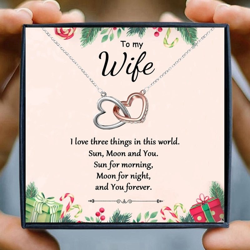 To My Soulmate Necklaces for Women Gift Heart Pendant Necklace Female Girl Crystal Infinity Necklace Gifts Wife Lovers Jewelry | 0 | Tage-Active
