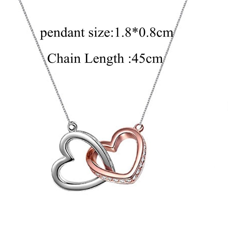 To My Soulmate Necklaces for Women Gift Heart Pendant Necklace Female Girl Crystal Infinity Necklace Gifts Wife Lovers Jewelry | 0 | Tage-Active