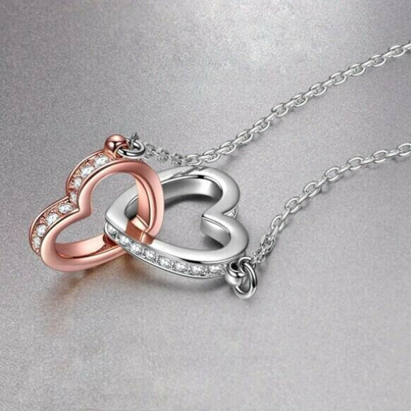 To My Soulmate Necklaces for Women Gift Heart Pendant Necklace Female Girl Crystal Infinity Necklace Gifts Wife Lovers Jewelry | 0 | Tage-Active