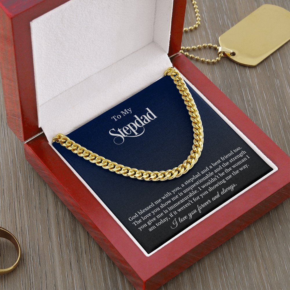 To My Stepdad | God Blessed Me With You ❤️ | Jewelry | C30184T, C30184TG, lx-C30184, PB23-WOOD, PROD-1826818, PT-1772, USER-43062 | TageUnlimited