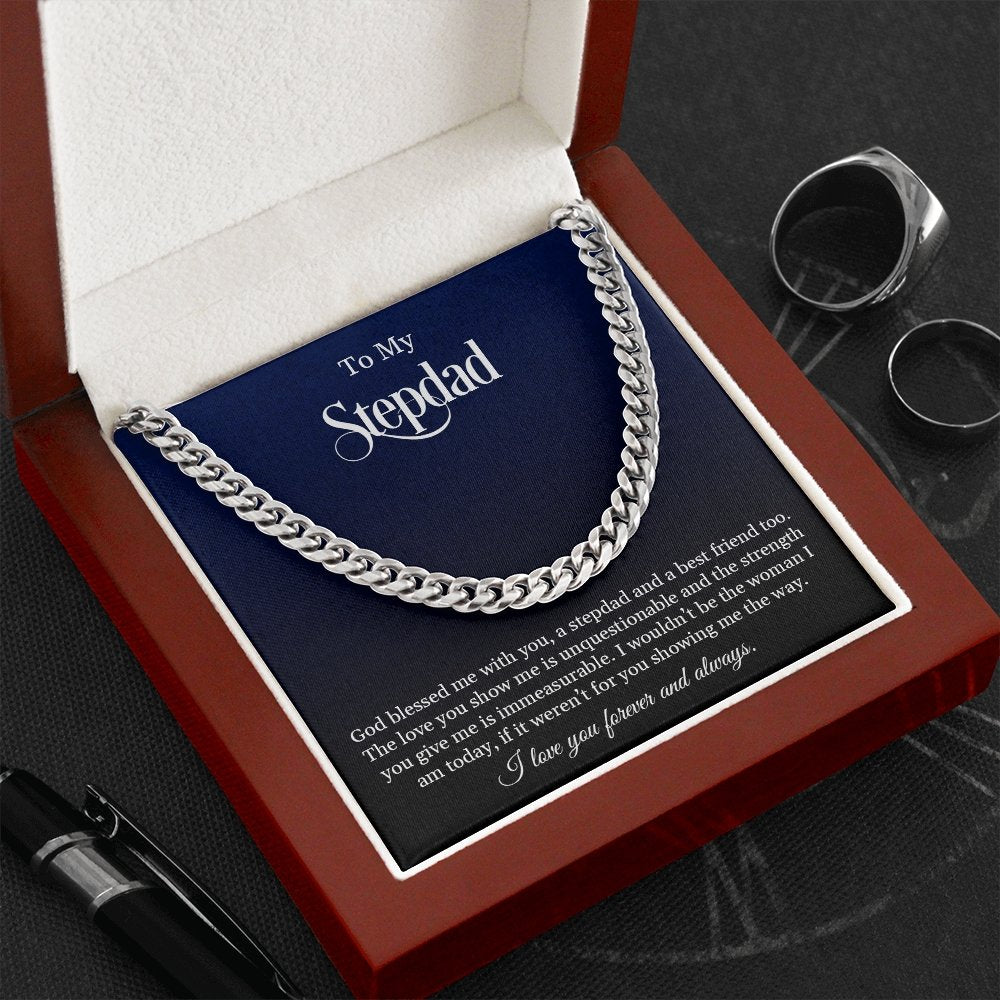 To My Stepdad | God Blessed Me With You ❤️ | Jewelry | C30184T, C30184TG, lx-C30184, PB23-WOOD, PROD-1826818, PT-1772, USER-43062 | TageUnlimited