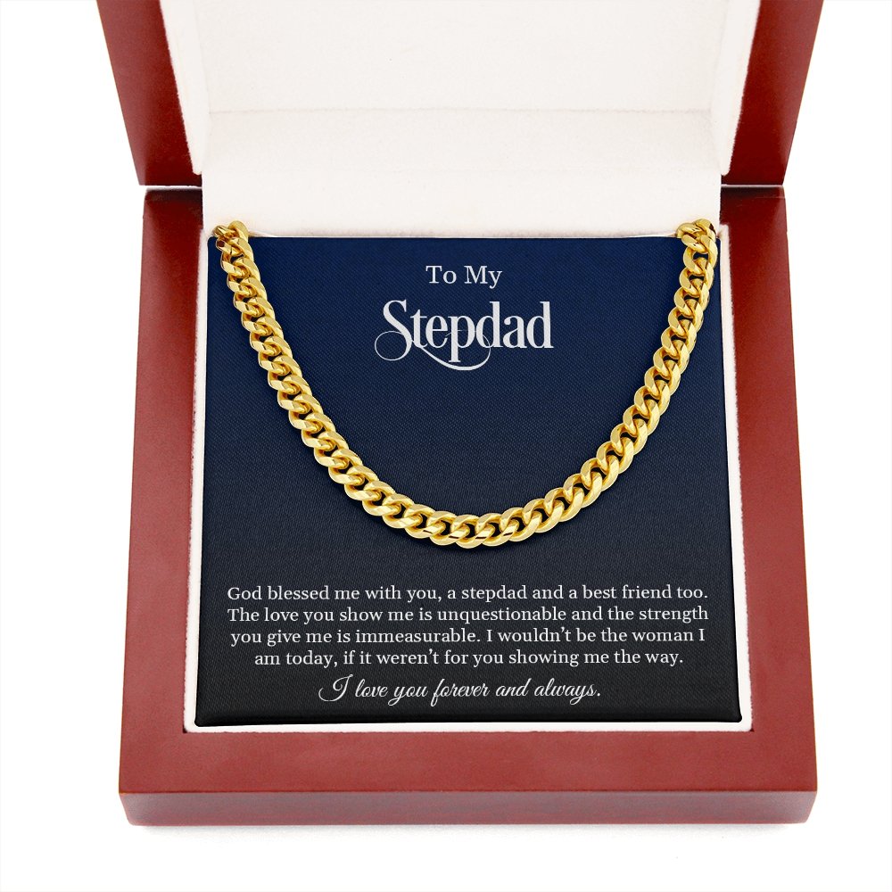 To My Stepdad | God Blessed Me With You ❤️ | Jewelry | C30184T, C30184TG, lx-C30184, PB23-WOOD, PROD-1826818, PT-1772, USER-43062 | TageUnlimited