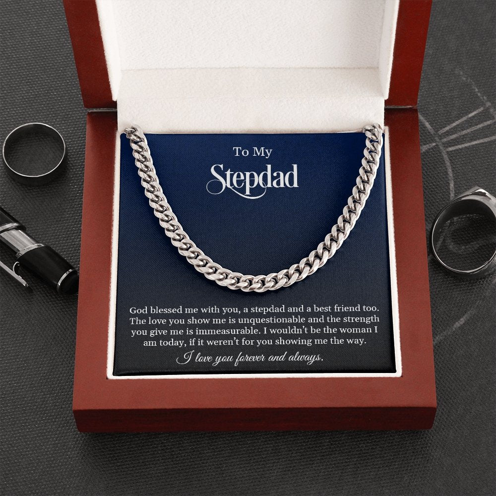 To My Stepdad | God Blessed Me With You ❤️ | Jewelry | C30184T, C30184TG, lx-C30184, PB23-WOOD, PROD-1826818, PT-1772, USER-43062 | TageUnlimited