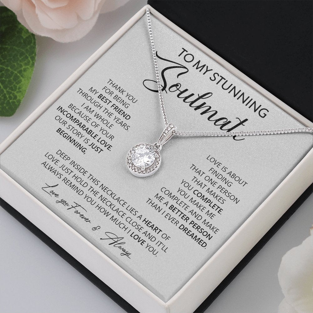 To My Stunning Soulmate | Thank You For Being My Bestfriend | Jewelry | C30187TR, lx-C30187, PB23-WOOD, PROD-2055730, PT-2646, TNM-1, USER-43062 | TageUnlimited