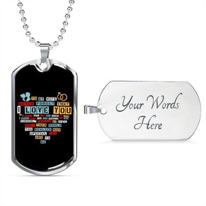 To My Wife | I Love You (Dog Tag) | Jewelry | TageUnlimited