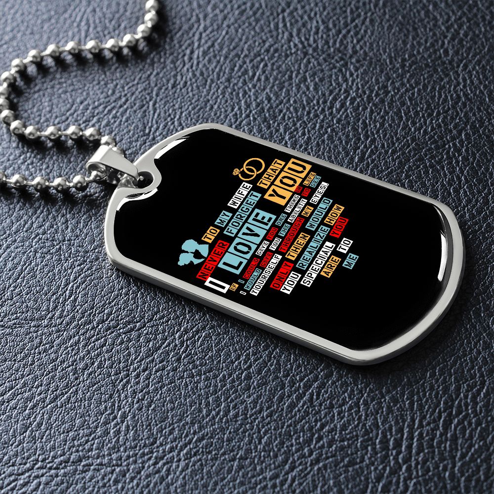 To My Wife | I Love You (Dog Tag) | Jewelry | TageUnlimited