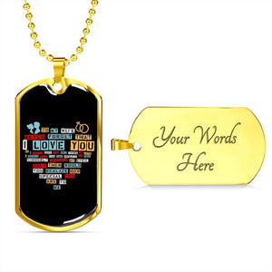 To My Wife | I Love You (Dog Tag) | Jewelry | TageUnlimited