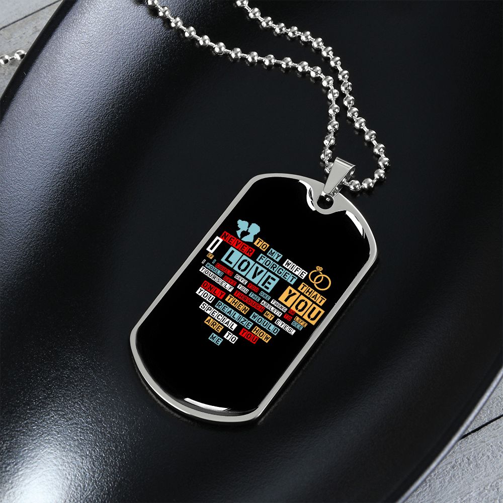 To My Wife | I Love You (Dog Tag) | Jewelry | TageUnlimited