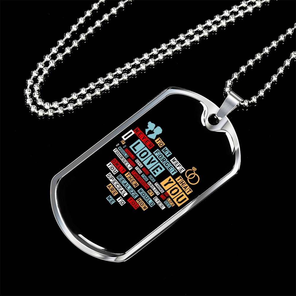 To My Wife | I Love You (Dog Tag) | Jewelry | TageUnlimited