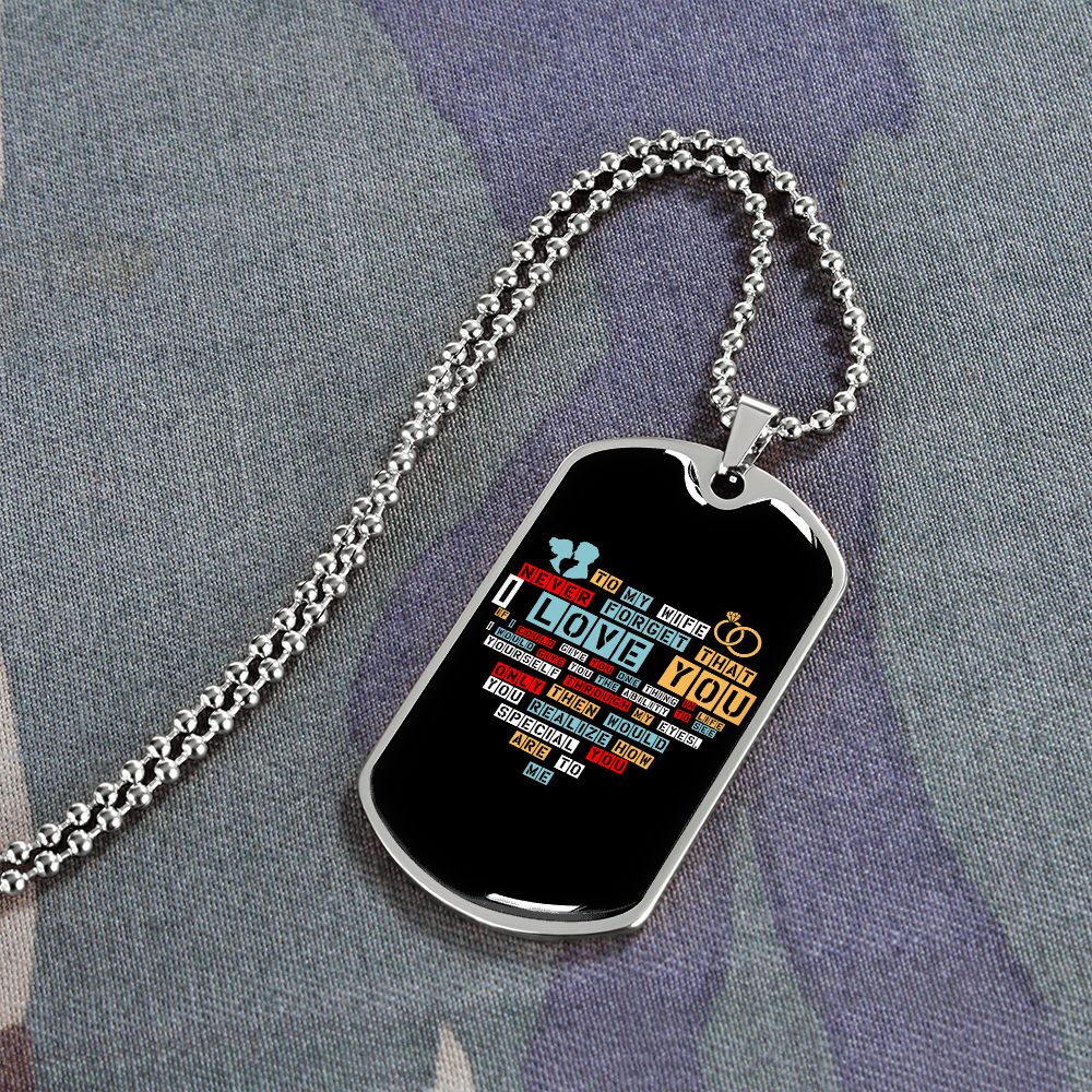To My Wife | I Love You (Dog Tag) | Jewelry | TageUnlimited