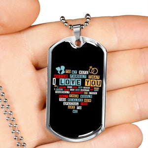 To My Wife | I Love You (Dog Tag) | Jewelry | TageUnlimited