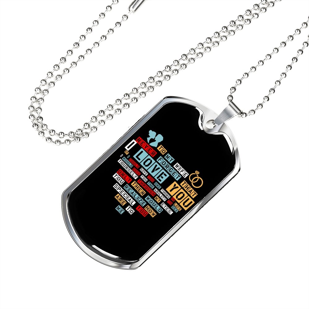 To My Wife | I Love You (Dog Tag) | Jewelry | TageUnlimited