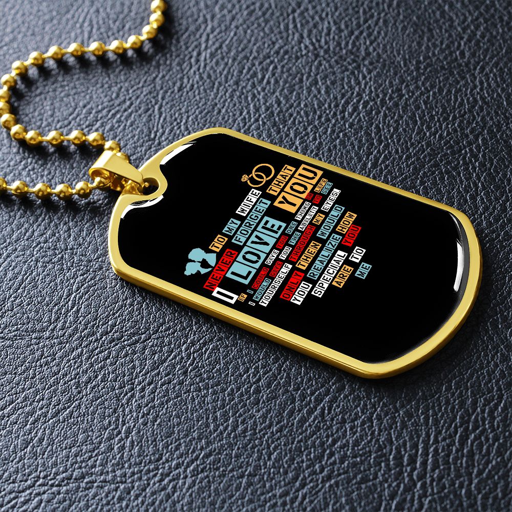 To My Wife | I Love You (Dog Tag) | Jewelry | TageUnlimited