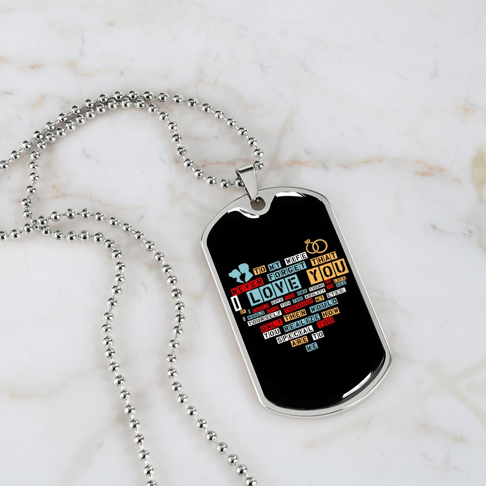 To My Wife | I Love You (Dog Tag) | Jewelry | TageUnlimited