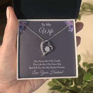 To My Wife | Our Home Ain't No Castle | Jewelry | C30025TG, C30025TR, lx-C30025, PB23-WOOD, PROD-2164568, PT-781, TNM-1, USER-43062 | TageUnlimited