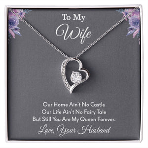 To My Wife | Our Home Ain't No Castle | Jewelry | C30025TG, C30025TR, lx-C30025, PB23-WOOD, PROD-2164568, PT-781, TNM-1, USER-43062 | TageUnlimited