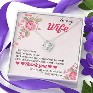 To My Wife | Thank You For Sharing Your Life With Me 🌹💎 | Jewelry | C30011TG, C30011TR, lx-C30011, PB23-WOOD, PROD-1879288, PT-922, TNM-1, USER-43062 | TageUnlimited