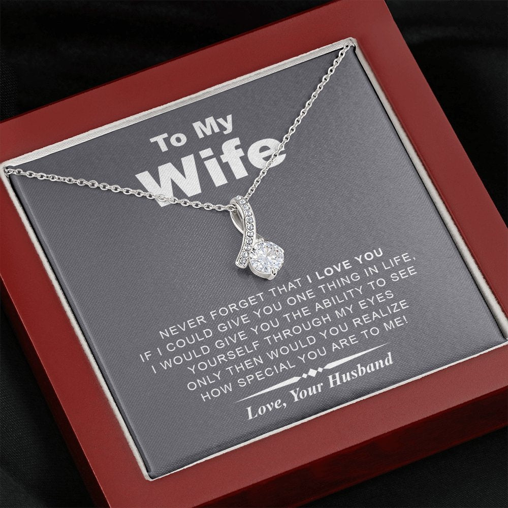 To My Wife | Through My Eyes 💓💎 | Jewelry | C30084TG, C30084TR, lx-C30084, PB23-WOOD, PROD-1750670, PT-930, TNM-1, USER-43062 | TageUnlimited