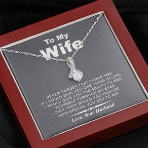 To My Wife | Through My Eyes 💓💎 | Jewelry | C30084TG, C30084TR, lx-C30084, PB23-WOOD, PROD-1750670, PT-930, TNM-1, USER-43062 | TageUnlimited