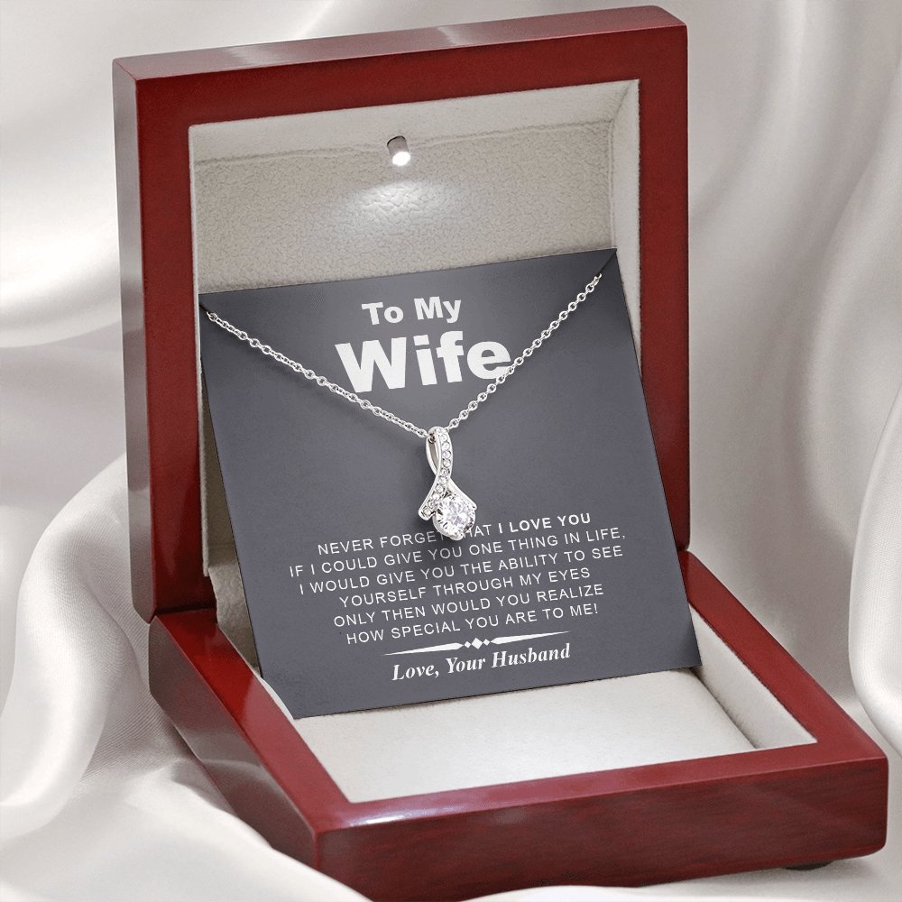 To My Wife | Through My Eyes 💓💎 | Jewelry | C30084TG, C30084TR, lx-C30084, PB23-WOOD, PROD-1750670, PT-930, TNM-1, USER-43062 | TageUnlimited