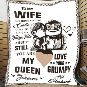 To My Wife You Are My Queen Forever Blanket. | Blanket | 50x60 Blanket, 50x60 Blankets, Blanket Gifts, Gift For Her, Gift For Wife, Gift From Husband, Letter Blanket, Wife Blanket, Wife gift idea | TageUnlimited