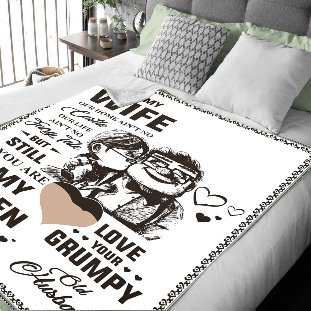 To My Wife You Are My Queen Forever Blanket. | Blanket | 50x60 Blanket, 50x60 Blankets, Blanket Gifts, Gift For Her, Gift For Wife, Gift From Husband, Letter Blanket, Wife Blanket, Wife gift idea | TageUnlimited