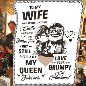 To My Wife You Are My Queen Forever Blanket. | Blanket | 50x60 Blanket, 50x60 Blankets, Blanket Gifts, Gift For Her, Gift For Wife, Gift From Husband, Letter Blanket, Wife Blanket, Wife gift idea | TageUnlimited